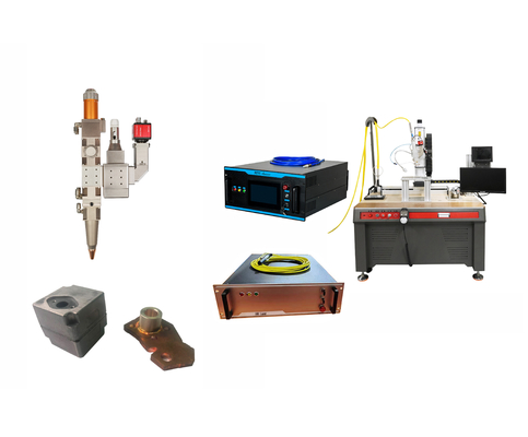 Máquina de soldagem a laser industrial de latão de cobre com laser de fibra azul híbrida