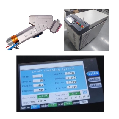 Bom preço. Máquina de limpeza a laser de motor único portátil de 1500W com tamanho do feixe de limpeza ajustável de 0-300 mm on-line