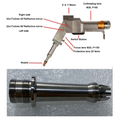 Bom preço. Cabeça de soldagem a laser de motor duplo portátil com formas de feixe de geometria múltipla on-line
