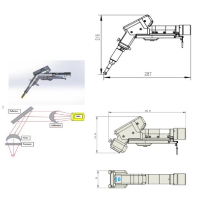 Bom preço. Máquina de solda a laser 3 em 1 com cabeça laser portátil para solda / limpeza e corte on-line