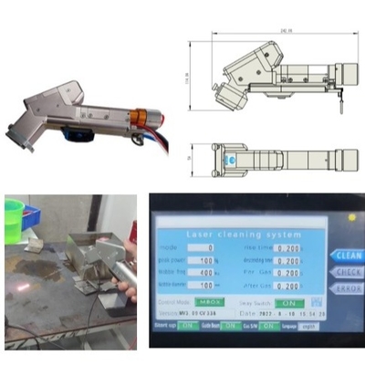 Máquina de Limpeza a Laser Portátil Industrial para Metais de Aço Carbono com Tamanho de Feixe de 0-300mm